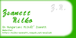 zsanett milko business card